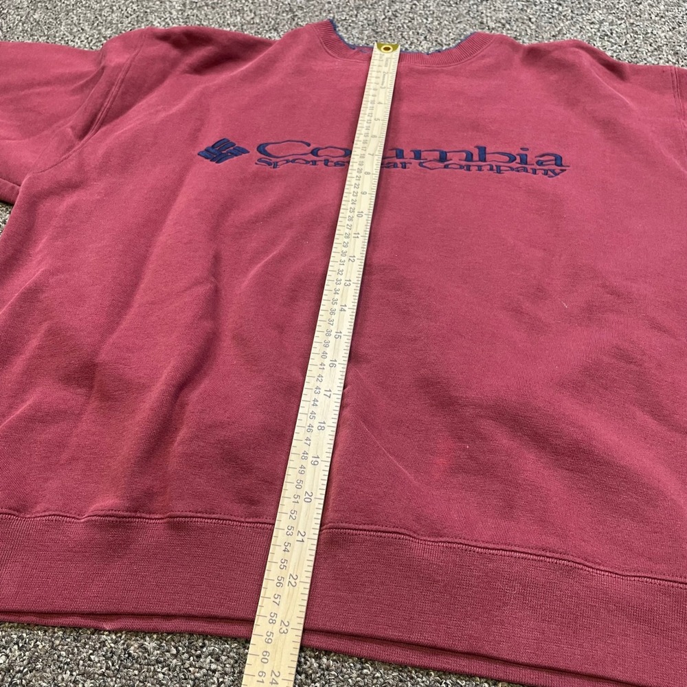 Columbia Sportswear Company Vintage Embroidered Logo Sweatshirt Red Mens Large - Picture 4 of 9